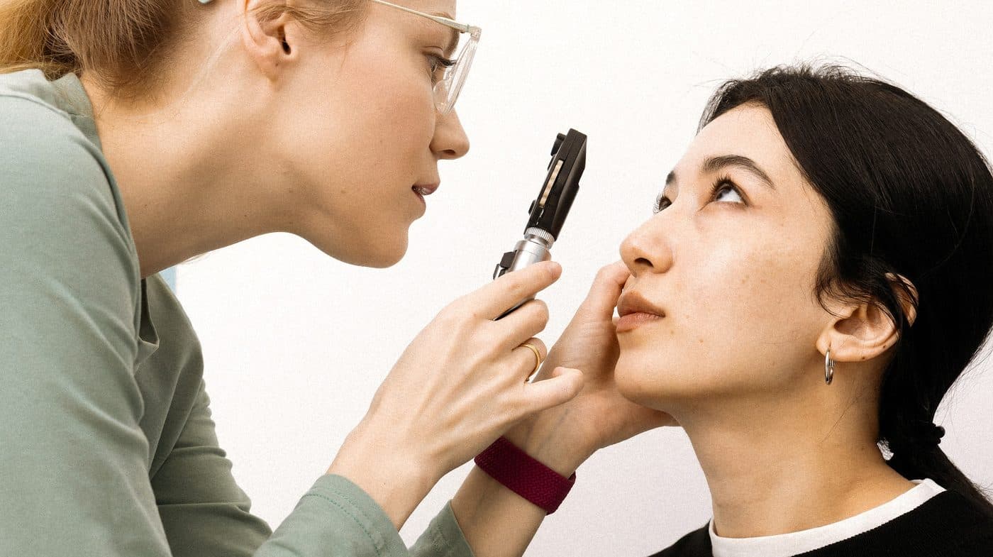 Doctor examining patient